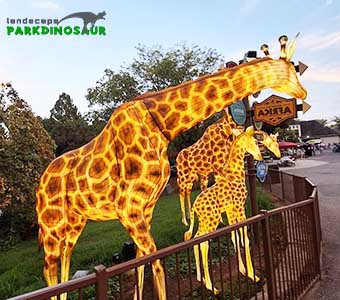 Lichtgevende dierenlantaarngiraffa